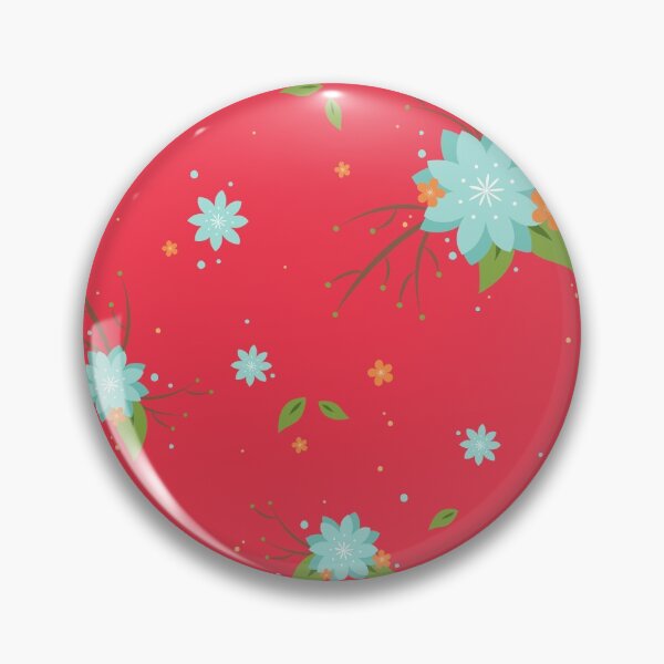 Item preview, Light blue flower on red  designed and sold by VivaGul.