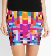 Colorful Mosaic Mini Skirt