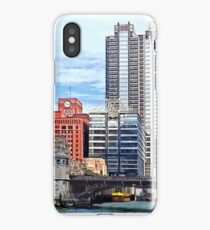 Chicago IL - Water Taxi Passing Under Lyric Opera Bridge iPhone Case