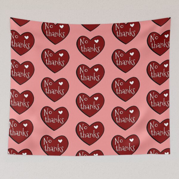 Item preview, No thanks - valentines day - single designed and sold by Tranquilarrow.