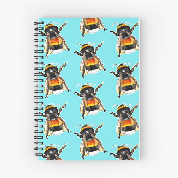 Item preview, Watercolor - Bumblebee love (Blue background) designed and sold by Karolien Kenis.