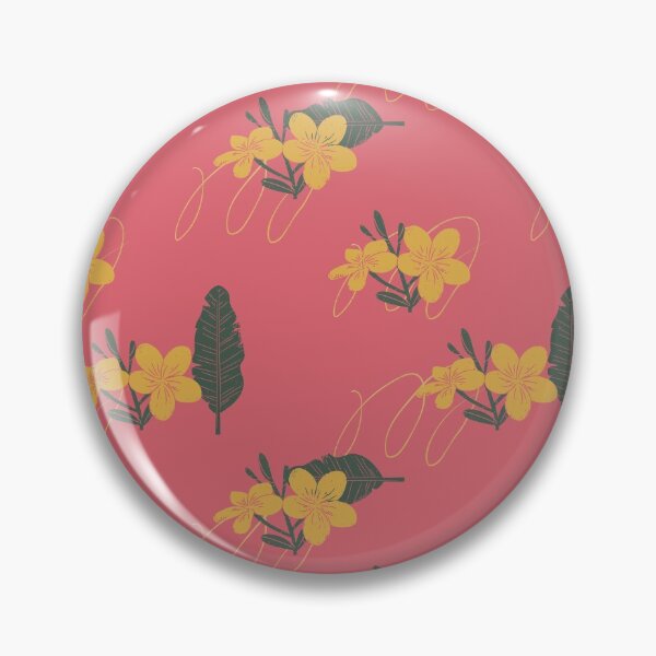 Aperçu de l'œuvre Fleurs et feuilles de l'île sur rose créée et vendue par PatternParadise.
