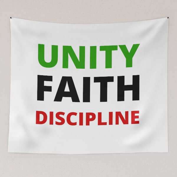 Item preview, UNITY FAITH DISCIPLINE QUAID E AZAM designed and sold by Trendy Design.