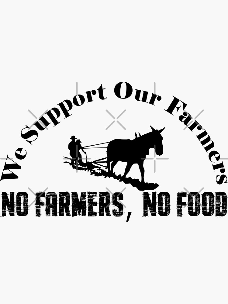 Punjab Farmers Save Farmers Protest Rally Strike No Farmers No Food No Future Sticker For Sale 1304