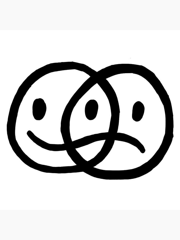 happy-and-sad-face-poster-for-sale-by-trucess-redbubble