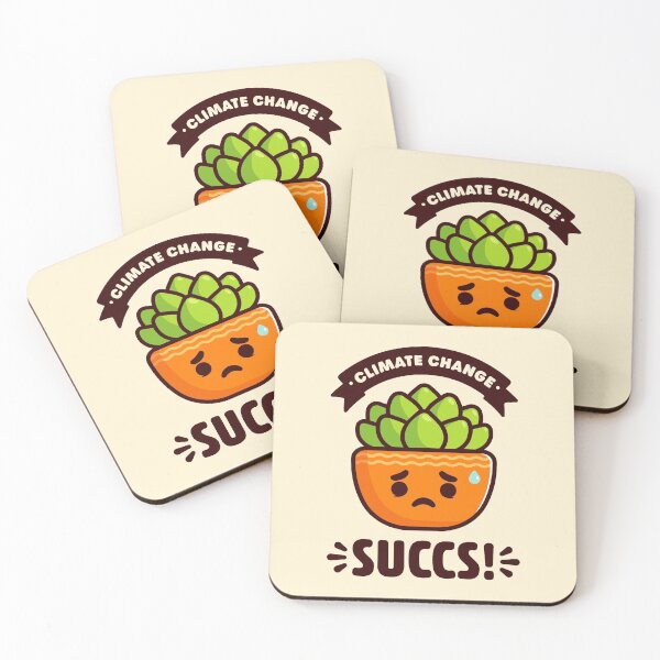 Item preview, Climate Change Succs - Cute Succulent Pun designed and sold by Gudland.