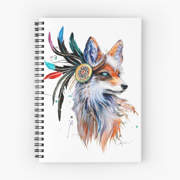 Item preview, Watercolor Boho Fox / Red Fox / Boho / Fox / Feather Boho Fox / Blue Fox Eyes / Sticker / Light designed and sold by AnnaWander.