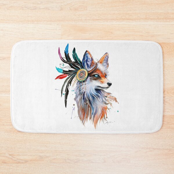 Item preview, Watercolor Boho Fox / Red Fox / Boho / Fox / Feather Boho Fox / Blue Fox Eyes / Sticker / Light designed and sold by AnnaWander.