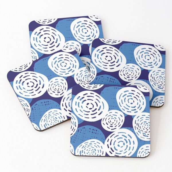 Item preview, blue and white painted circles  designed and sold by jkulling.