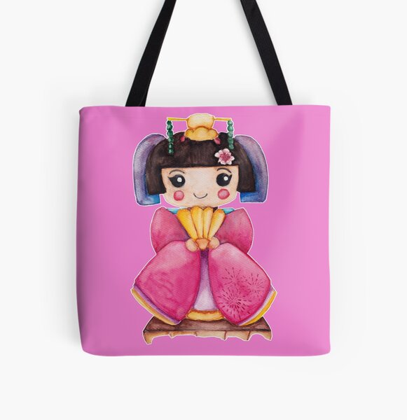 Watercolor - It's a girl (Pink Background) All Over Print Tote Bag