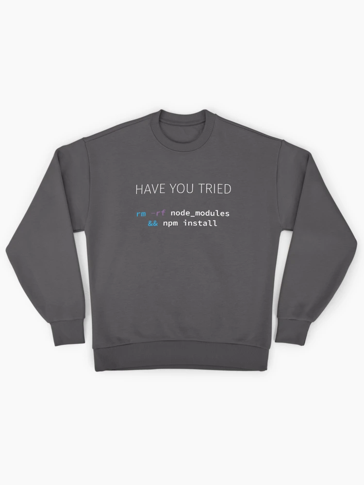 Thumbnail 1 of 6, Premium Oversized Sweatshirt, Javascript NodeJS Programmer Developer Software Engineer Rm Rf Node_modules Npm Install designed and sold by AwsmStuff.
