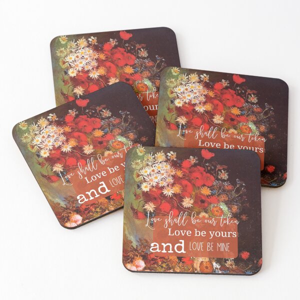 Item preview, Love Shall Be Our Token Love Quote Valentines Day Poem Christina Rossetti Romantic Anniversary Cottagecore designed and sold by BohoStudio.