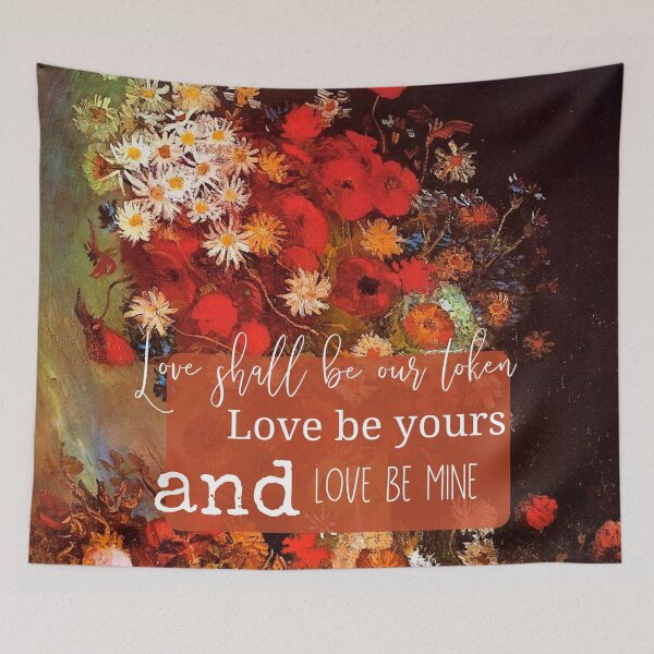 Item preview, Love Shall Be Our Token Love Quote Valentines Day Poem Christina Rossetti Romantic Anniversary Cottagecore designed and sold by BohoStudio.