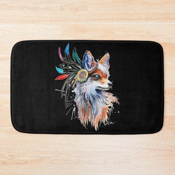 Item preview, Watercolor Boho Fox / Red Fox / Boho / Fox / Feather Boho Fox / Blue Fox Eyes / Sticker / Dark designed and sold by AnnaWander.