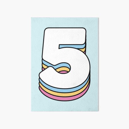 Number “5” Art Board Print for Sale by m