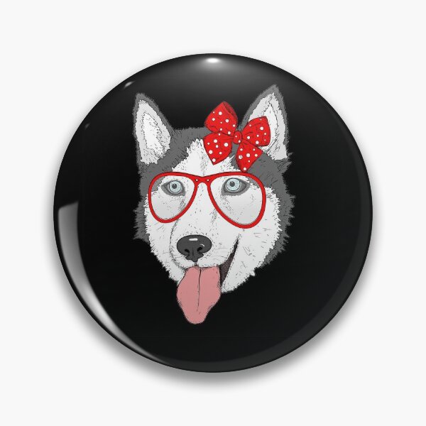 Item preview, Funny Husky with hair bow designed and sold by Tomy4th.