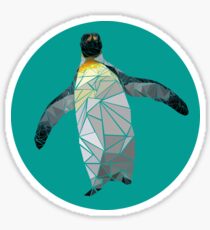 Geometric Waddling Penguin Sticker