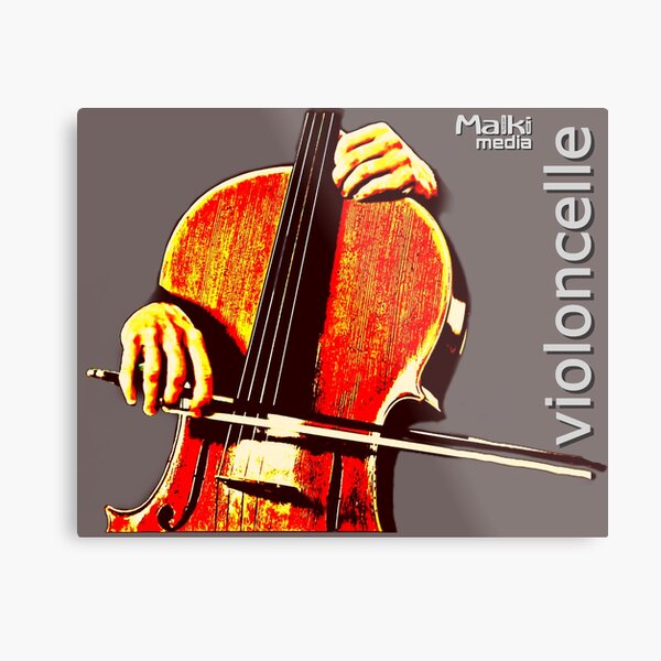 Violoncelle Impression métallique