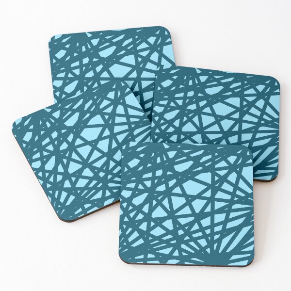 Item preview, Teal webbed lines abstract  designed and sold by Tranquilarrow.
