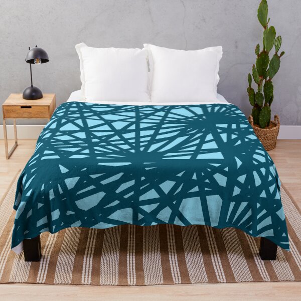 Item preview, Teal webbed lines abstract designed and sold by Tranquilarrow.