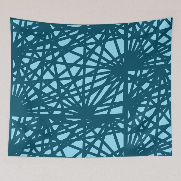 Item preview, Teal webbed lines abstract  designed and sold by Tranquilarrow.