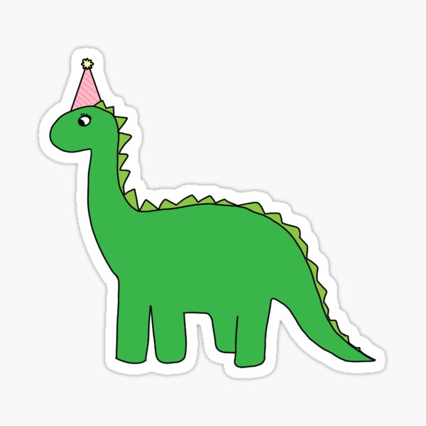 Party Dinosaur Sticker