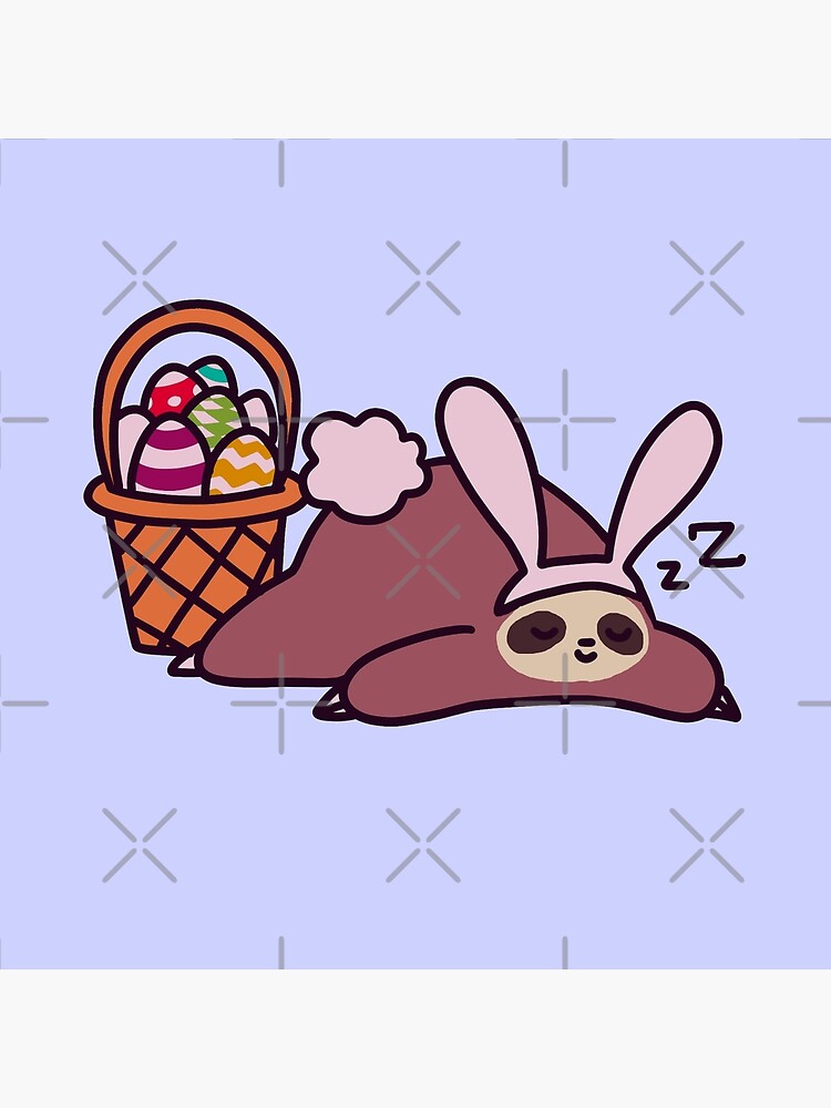 "Easter Bunny Sloth" Poster for Sale by SaradaBoru | Redbubble