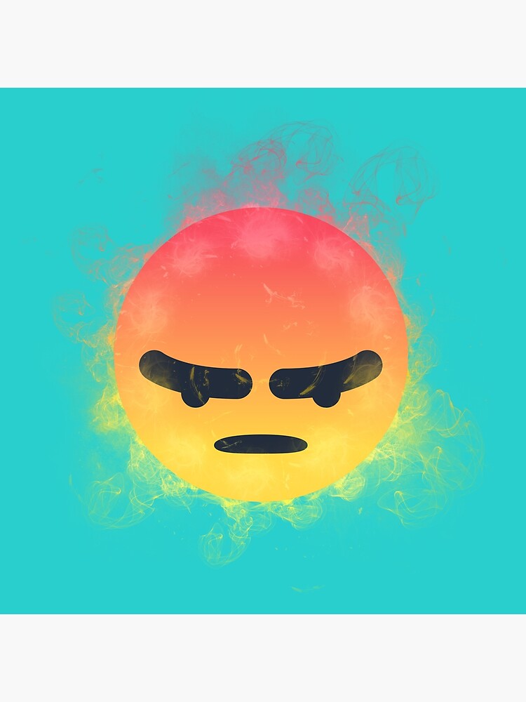 Angry Emoji Emoticon Poster For Sale By Thebirghtest Redbubble