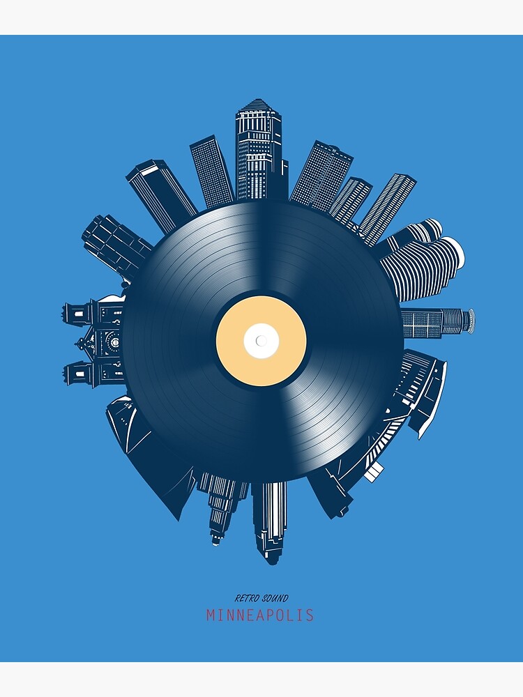 "minneapolis skyline vinyl" Poster by BekimART2 Redbubble
