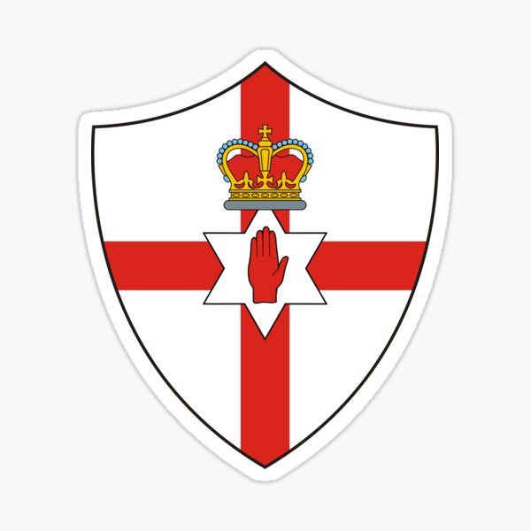 Vista previa del artículo con la obra «Escudo de la Mano Roja del Ulster», diseñado y vendido por EpicThreadsUK.