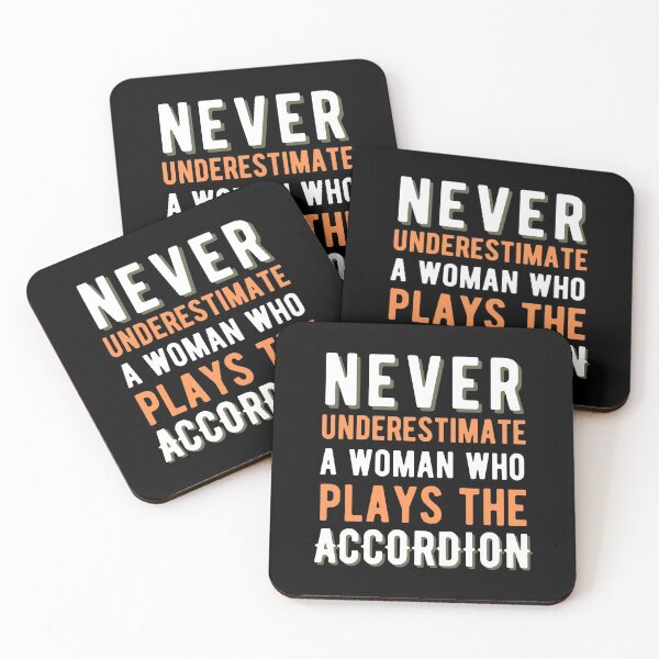 Item preview, Never Underestimate a Woman Who Plays the Accordion designed and sold by SavageMyrtle.
