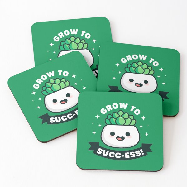 Item preview, Grow to Success - Cute Succulent Pun designed and sold by Gudland.