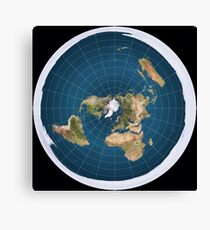 The truth, flat earth , Canvas Print
