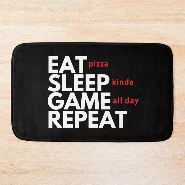 Item preview, Eat Pizza, Sleep Kinda, Game All Day, Repeat designed and sold by CozyMarket.