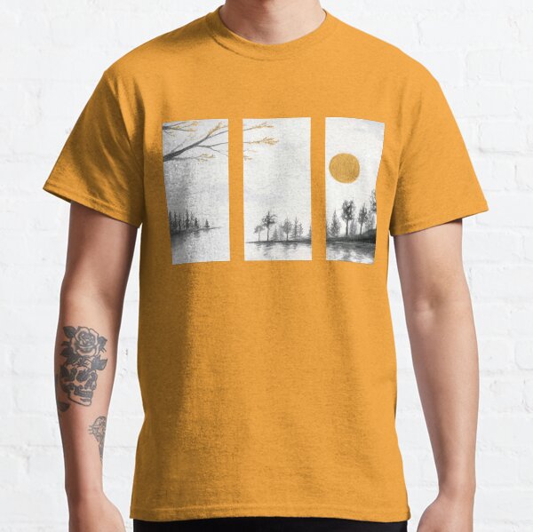 Phantasmagoria Watercolor Landscape Painting Classic T-Shirt