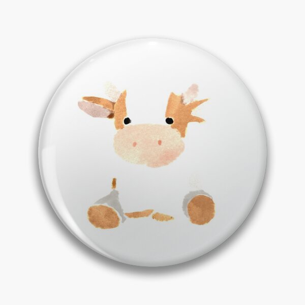 Item preview, watercolor cow designed and sold by thestickerbarn.