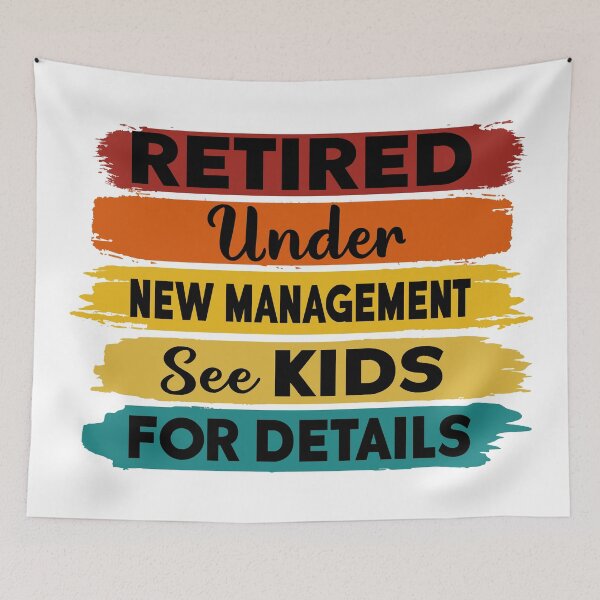 Item preview, Retired Under Management See Kids For Details vitage retro gift for grandfather designed and sold by Style2Vie.