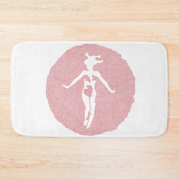 Item preview, Poster of the character of Mena Suvari in the film American Beauty by Sam Mendes when Kevin Spacey dreams of her with rose petals falling from above formed by small curved shapes designed and sold by AmoebaLine.
