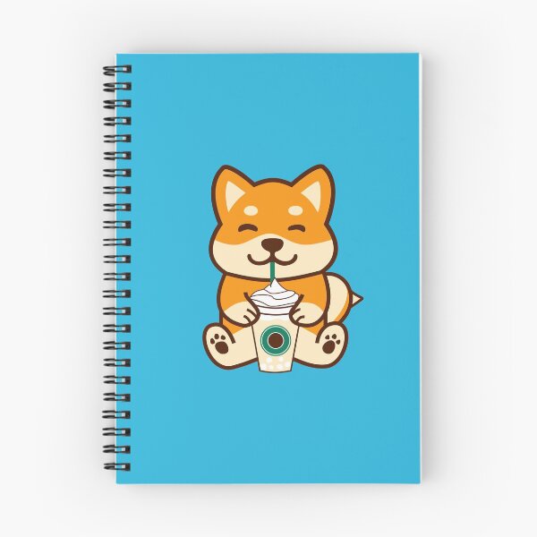 Item preview, Shiba Inu enjoying a Frappuccino designed and sold by shiba-store.