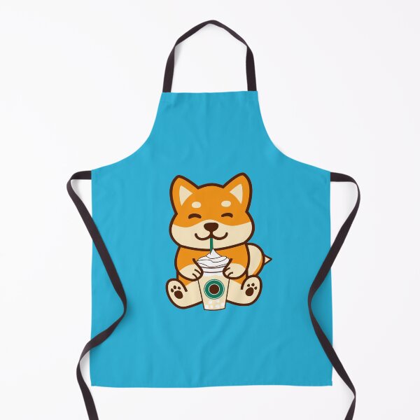 Item preview, Shiba Inu enjoying a Frappuccino designed and sold by shiba-store.