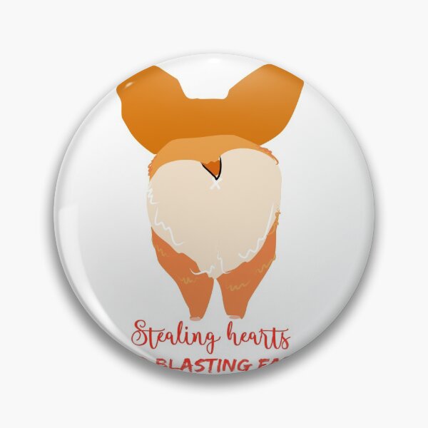 Item preview,  Stealing hearts and blasting farts, funny Corgi butt valentines day quote designed and sold by orangerinka.