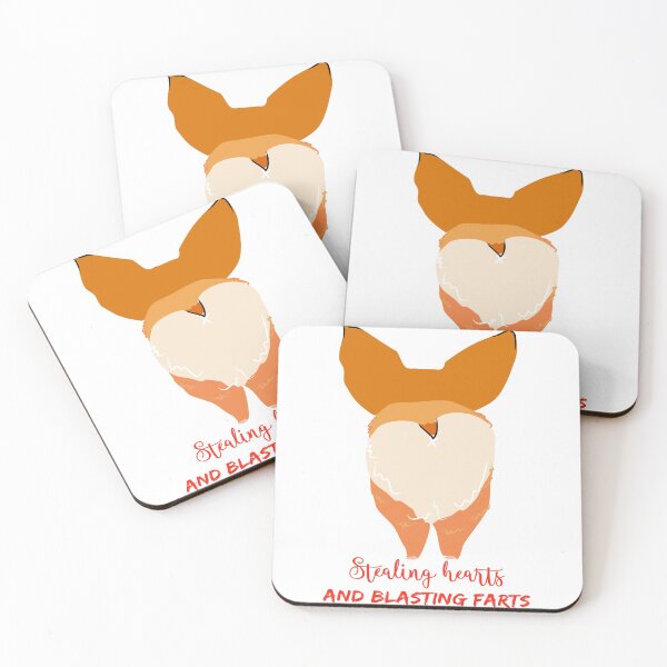 Item preview,  Stealing hearts and blasting farts, funny Corgi butt valentines day quote designed and sold by orangerinka.