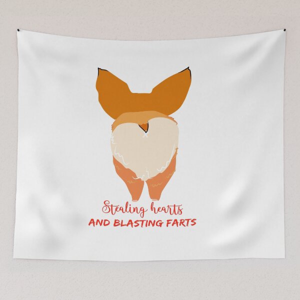 Item preview,  Stealing hearts and blasting farts, funny Corgi butt valentines day quote designed and sold by orangerinka.