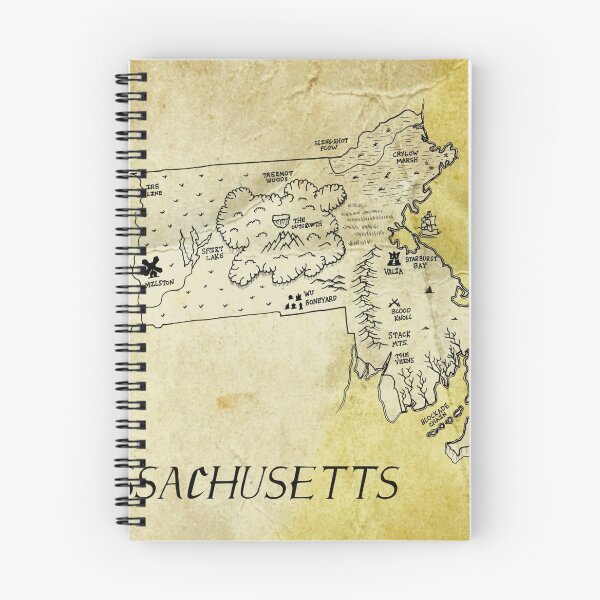 Item preview, Massachusetts as a fantasy map designed and sold by aldayuan.