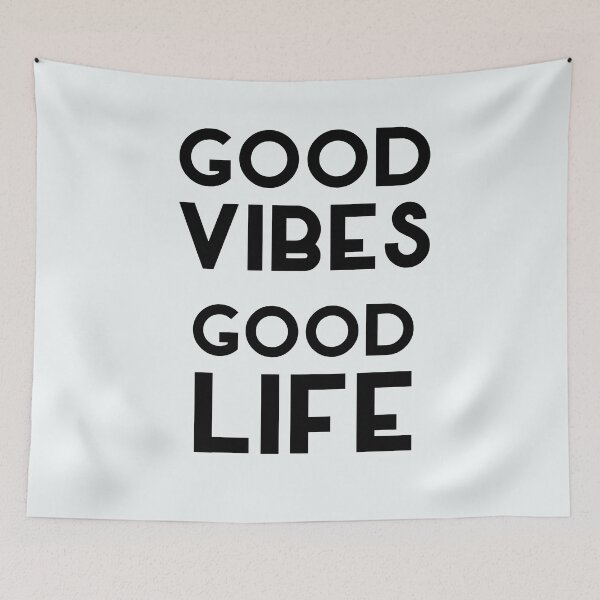 Item preview, Good Vibes Good Life new trending quote typo designed and sold by PrimeScripts.