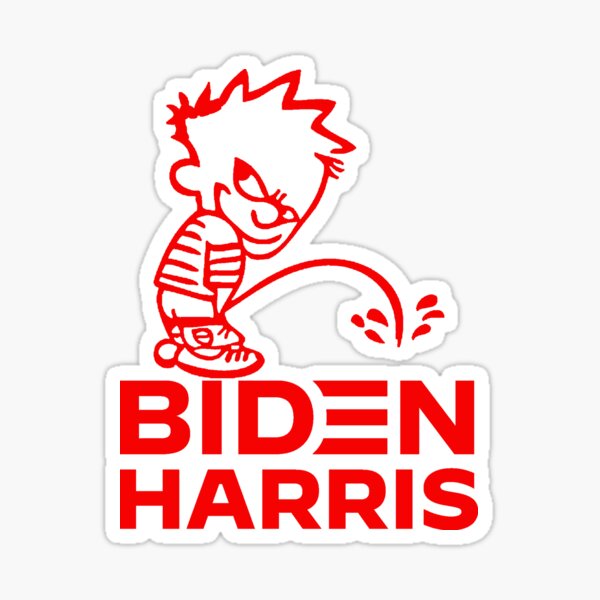 Calvin Peeing Lets Go Brandon Decals - F Joe Biden Stickers 5