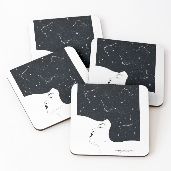 Item preview, Women Aquarius Zodiac Constellation, Moon Sign, Astrology, Stars and Ascendant sign designed and sold by ArtsyloShop.