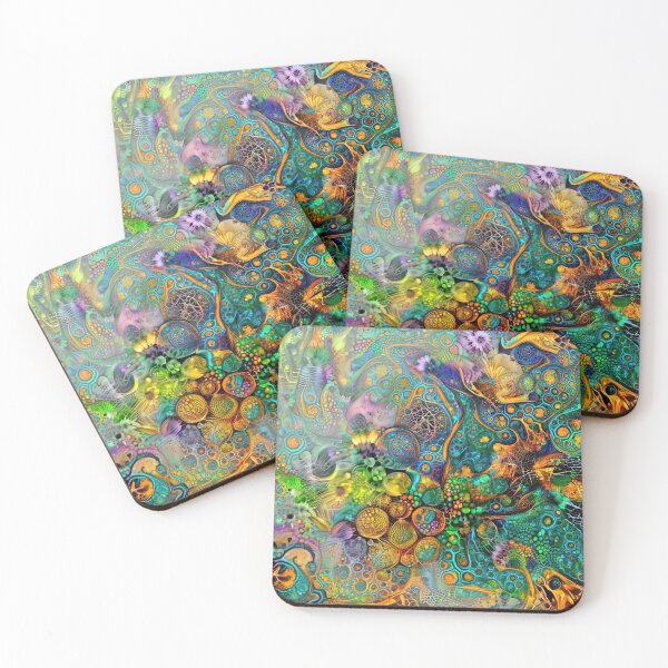 Item preview, Deepdream floral fractalize space abstraction designed and sold by blackhalt.