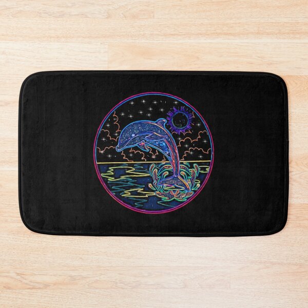 Item preview, Neon dolphin at night designed and sold by umfhn.