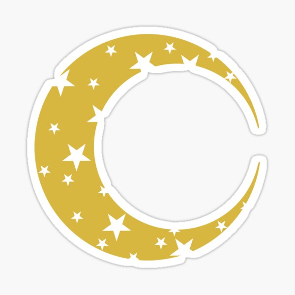 "Moon and Stars" Sticker by PansArt Redbubble